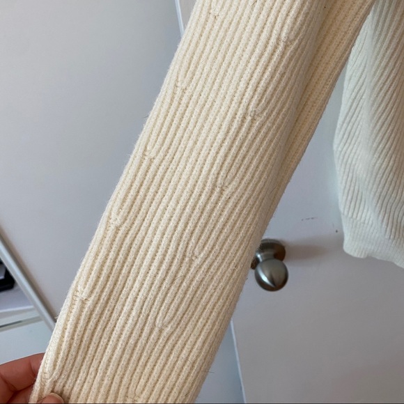 Cream Sweater with Lace Neckline - Picture 10 of 11